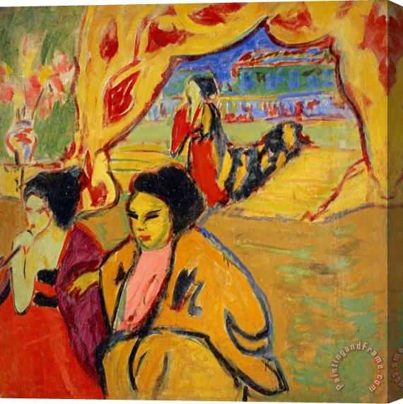 Ernst Ludwig Kirchner Japanisches Theater [japanese Theatre] Stretched Canvas Print / Canvas Art